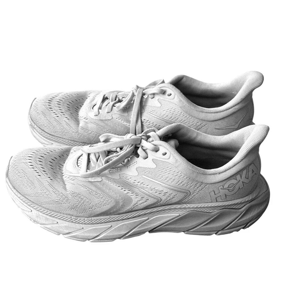 Hoka One One Women's Athletic Shoes in White and Gray